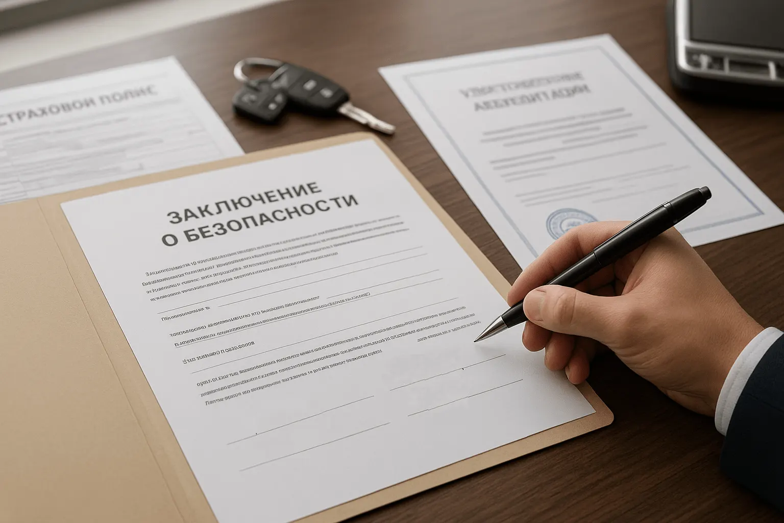 Подписание заключения о безопасности изменений конструкции
